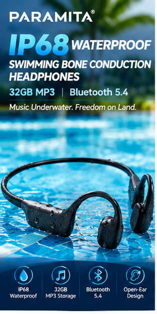 Bone Conduction Headphones Swimming Ip68 - Водонепроницаемые наушники с костной проводимостью IP68