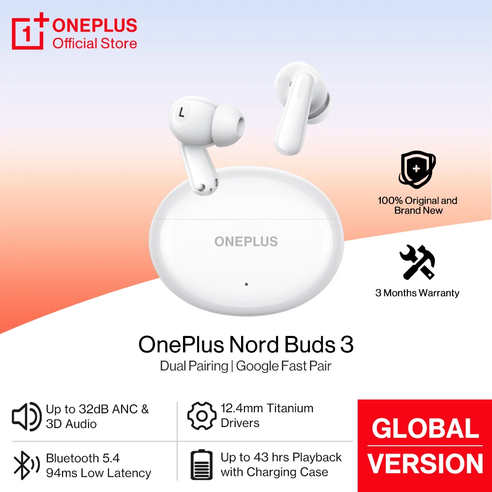 Noise Cancelling Earbuds Tws Transparency - Наушники OnePlus Nord Buds 3 TWS