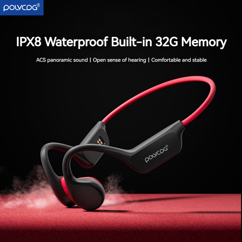 Bone Conduction Headphones Swimming Ip68 - Беспроводная Bluetooth-гарнитура POLVCDG X7 с костной