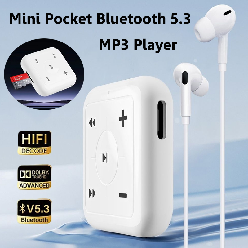 Anc Wireless Headphones Bluetooth 5.3 - Мини-карманный Bluetooth MP3-плеер, беспроводной Hi-Fi звук,