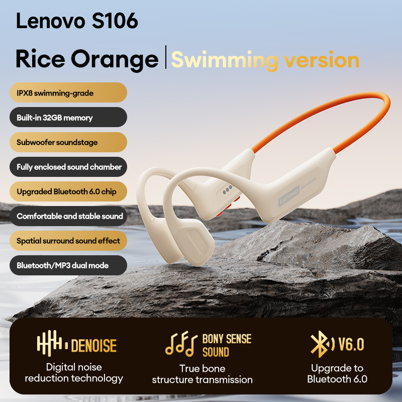 Наушники Choice Lenovo S106 с  – обзор и цена Bone Conduction Headphones Swimming Ip68
