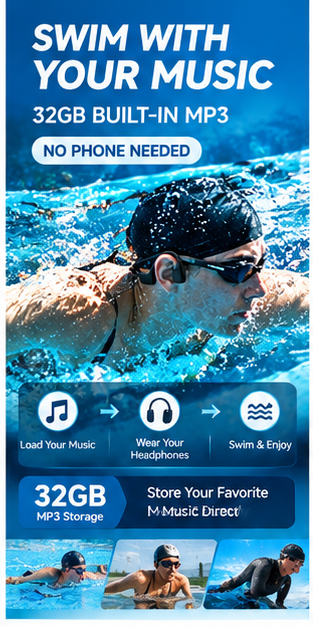 Водонепроницаемые наушники с к – обзор и цена Bone Conduction Headphones Swimming Ip68