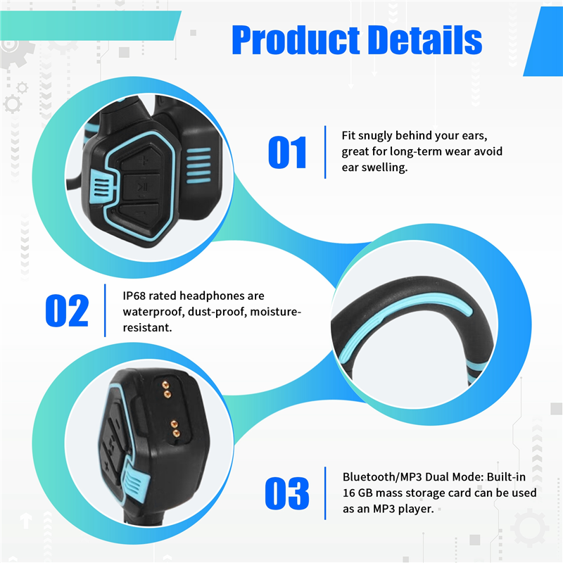 Наушники с превосходной костно – обзор и цена Bone Conduction Headphones Swimming Ip68