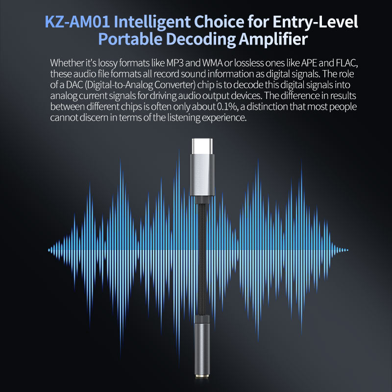 Аудиоадаптер KZ AM01 Type-C дл – обзор и цена Headphone Amplifier Portable Dac Usb