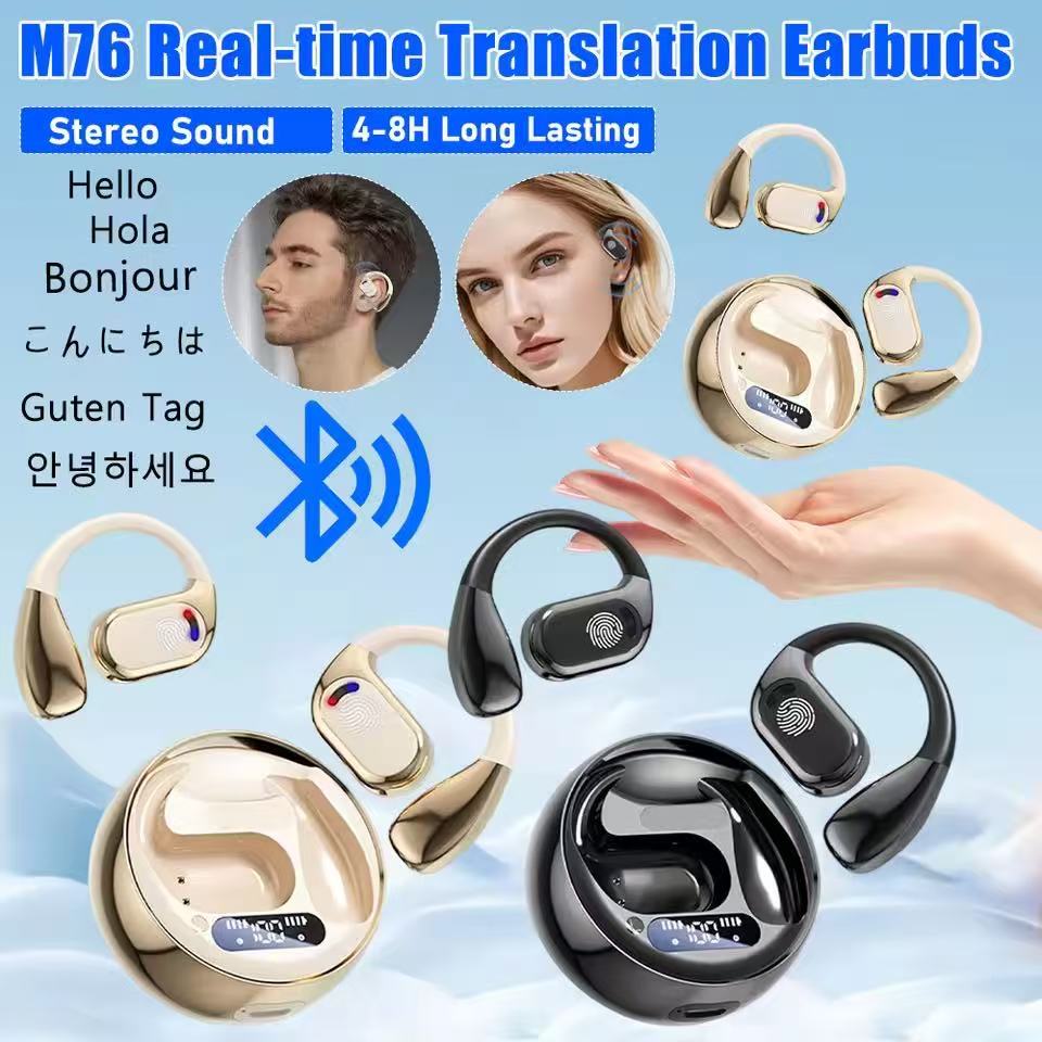 Наушники M76 AI Translator с B – обзор и цена Wireless Earbuds Gaming Low Latency