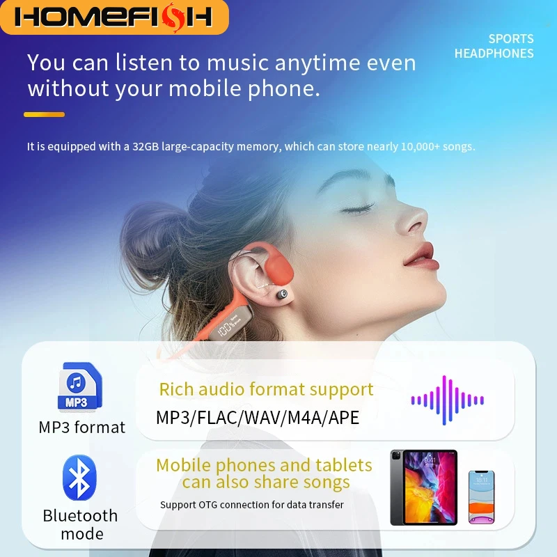 Водонепроницаемые наушники с к – обзор и цена Bone Conduction Headphones Swimming Ip68