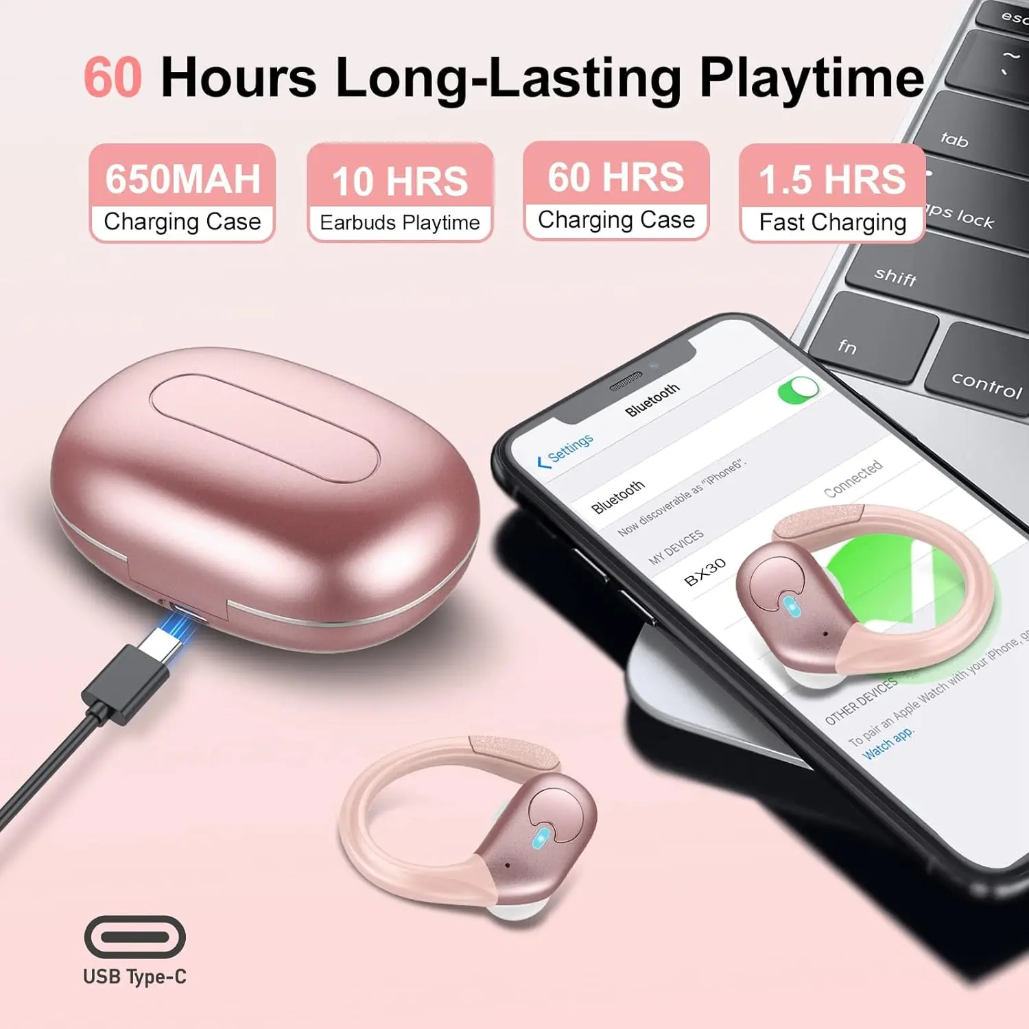 Наушники BX30 Bluetooth 6.0 с  – обзор и цена Active Noise Cancelling Headphones Over Ear