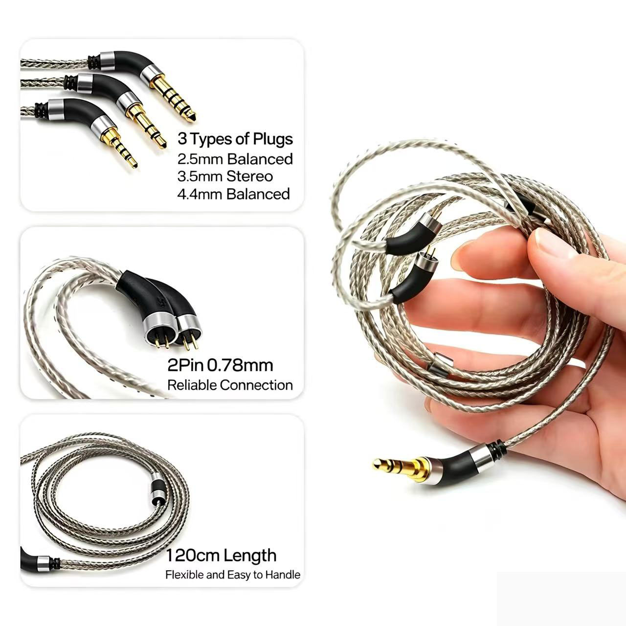 Кабель для модернизации IEM, р – обзор и цена Balanced Headphone Cable 4.4Mm Mmcx