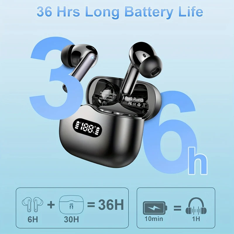 UYUXIO Беспроводные наушники 4 – обзор и цена Noise Cancelling Earbuds Tws Transparency