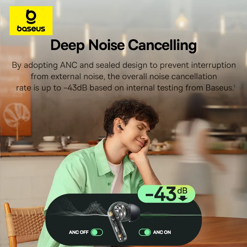 Беспроводные наушники Baseus B – обзор и цена Active Noise Cancelling Headphones Over Ear