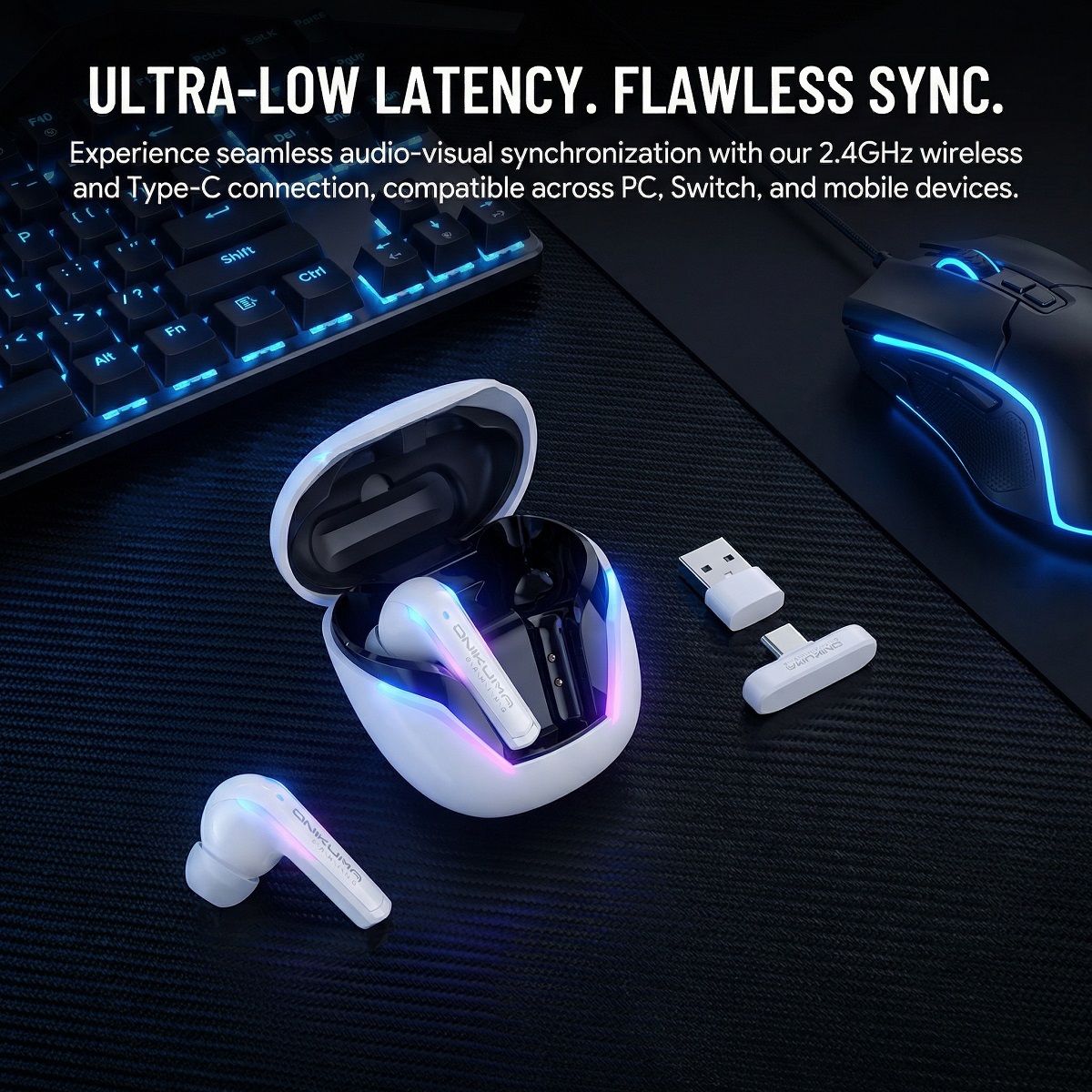 Беспроводные игровые наушники  – обзор и цена Wireless Earbuds Gaming Low Latency