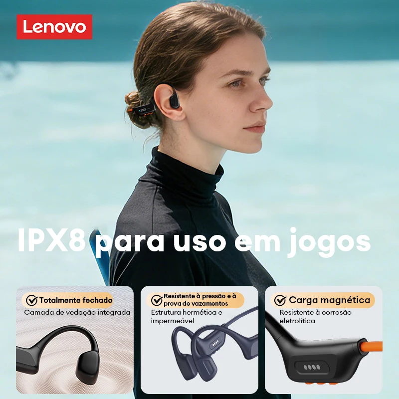 Lenovo S106, водонепроницаемые – обзор и цена Bone Conduction Headphones Swimming Ip68